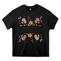 Black wildflower your text here Heavy Core Tee - MaliasSmallBusiness