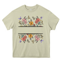 Mossy wildflower your text here Heavy Core Tee - MaliasSmallBusiness