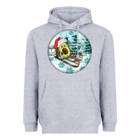 Heather Grey Slide Avocado Heavyweight Hoodie - FaDigitalArtStudio