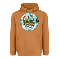 Meerkat Slide Avocado Heavyweight Hoodie - FaDigitalArtStudio