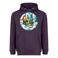 Plum Slide Avocado Heavyweight Hoodie - FaDigitalArtStudio