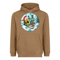 Toasted Coconut Slide Avocado Heavyweight Hoodie - FaDigitalArtStudio