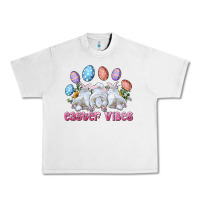 Easter Vibes With Bunny And Eggs Urban Heavy Tee | Teevron