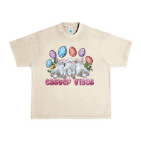 Sandshell Easter Vibes with Bunny and Eggs Urban Heavy Tee - RanaPortraitStore