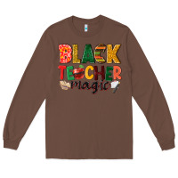Chestnut black teacher magic Long Sleeve Tee - NancyCooperArtShop