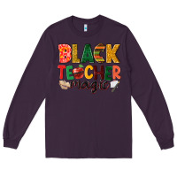 Plum black teacher magic Long Sleeve Tee - NancyCooperArtShop