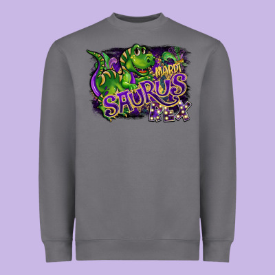 Mardi Saurus Rex Heavyweight Sweatshirt Designed By Cowgirlartshop