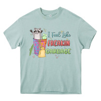 Arona i feel like garbage raccoon Heavy Core Tee - MaliasSmallBusiness