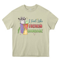 Mossy i feel like garbage raccoon Heavy Core Tee - MaliasSmallBusiness