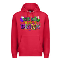 Cardinal This girl needs a drink Premium Hoodie - FaDigitalArtStudio