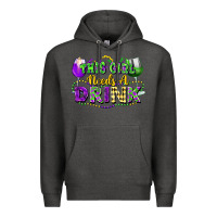 Charcoal Heather This girl needs a drink Premium Hoodie - FaDigitalArtStudio