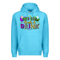 Ocean Blue This girl needs a drink Premium Hoodie - FaDigitalArtStudio