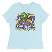 Baby Blue mardi gras Ladies Tee - MaliasSmallBusiness