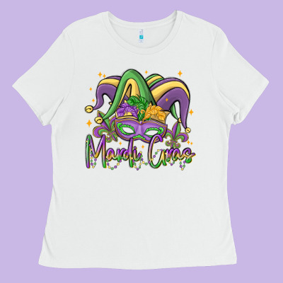 Mardi Gras Ladies Tee Designed By Maliassmallbusiness