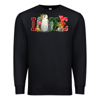 Black christmas penguin love Premium Sweatshirt - FaDigitalArtStudio