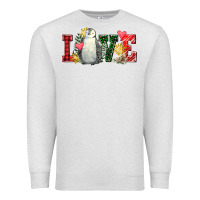 Oatmeal Heather christmas penguin love Premium Sweatshirt - FaDigitalArtStudio