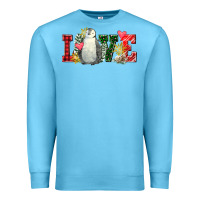 Ocean Blue christmas penguin love Premium Sweatshirt - FaDigitalArtStudio