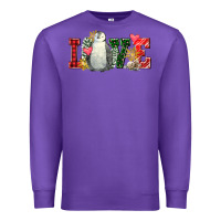 Purple christmas penguin love Premium Sweatshirt - FaDigitalArtStudio
