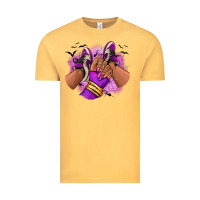 Vintage Mustard Halloween afro sneakers Vintage Tee - RanaPortraitStore