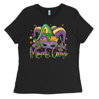 Black mardi gras Ladies Tee - MaliasSmallBusiness