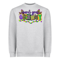 Heather Grey mardi gras grammy Heavyweight Sweatshirt - CowGirlArtShop
