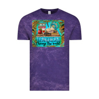 Cloud Purple teachers change the world mousepad Vintage Tee - BarkalooDesign