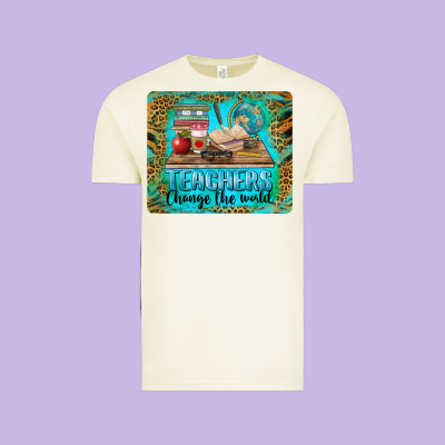Teachers Change The World Mousepad Vintage Tee Designed By Barkaloodesign