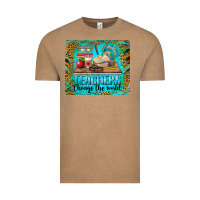 Vintage Coffee teachers change the world mousepad Vintage Tee - BarkalooDesign