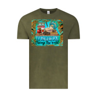 Vintage Olive teachers change the world mousepad Vintage Tee - BarkalooDesign