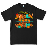 Black Thankful grateful blessed mama pumpkin Premium Tee - NancyCooperArtShop