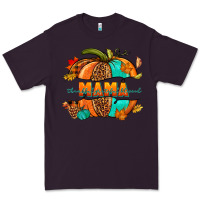 Plum Thankful grateful blessed mama pumpkin Premium Tee - NancyCooperArtShop
