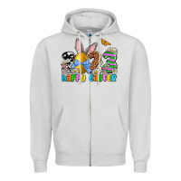 Dove Grey Easter Day 2023 Happy Easter Zipper Hoodie - OliviaCreatesArt