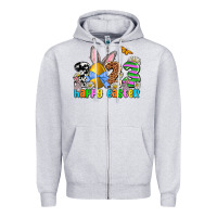 Heather Grey Easter Day 2023 Happy Easter Zipper Hoodie - OliviaCreatesArt