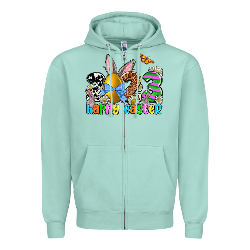 Easter Day 2023 Happy Easter Zipper Hoodie by OliviaCreatesArt | Teevron