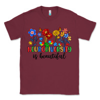Burgundy neurodiversity is beautiful Classic Tee - Artiststas