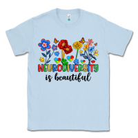 Dusty Blue neurodiversity is beautiful Classic Tee - Artiststas