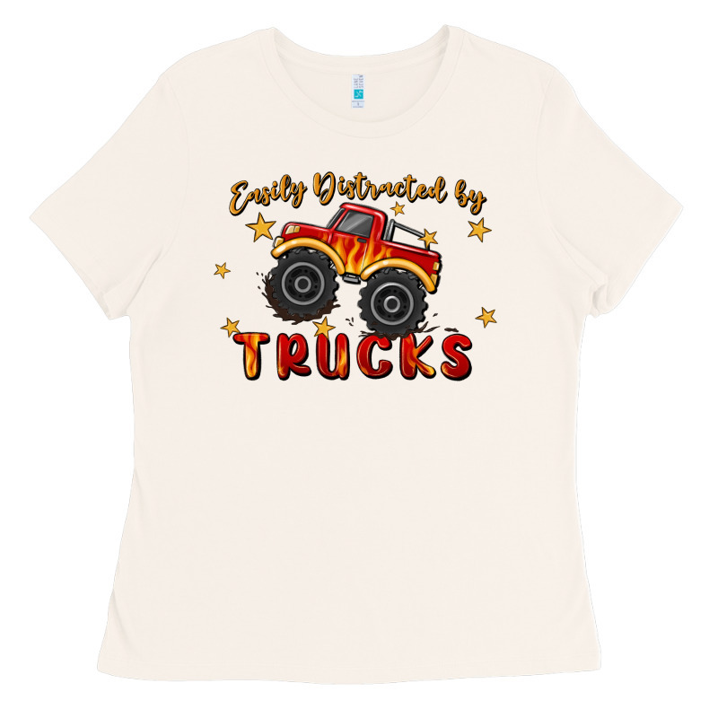 Easily Distracted By Trucks Ladies Tee by MaliasSmallBusiness | Teevron