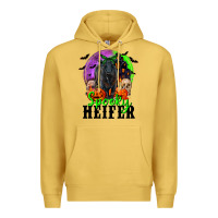 Antique Gold spooky heifer black angus Premium Hoodie - RanaPortraitStore
