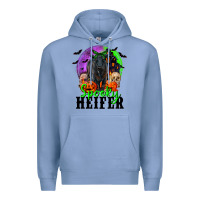 Colony Blue spooky heifer black angus Premium Hoodie - RanaPortraitStore