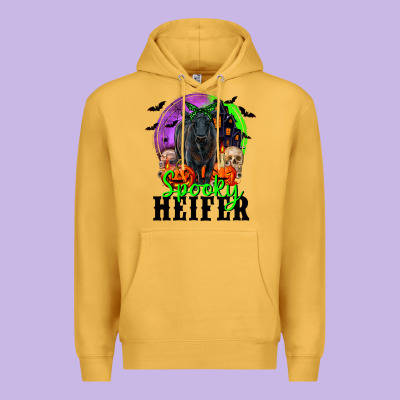 Spooky Heifer Black Angus Premium Hoodie Designed By Ranaportraitstore