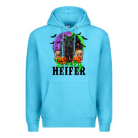 Ocean Blue spooky heifer black angus Premium Hoodie - RanaPortraitStore