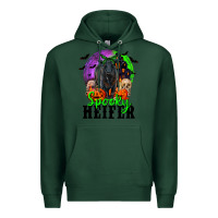 Sports Green spooky heifer black angus Premium Hoodie - RanaPortraitStore