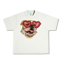 Pistachio English bulldog with love glass Urban Heavy Tee - RanaPortraitStore