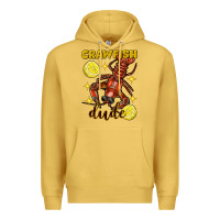 Antique Gold Mardi Gras Crawfish dude Premium Hoodie - FaDigitalArtStudio