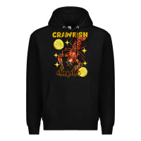 Black Mardi Gras Crawfish dude Premium Hoodie - FaDigitalArtStudio