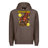 Coffee Mardi Gras Crawfish dude Premium Hoodie - FaDigitalArtStudio