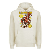 Oatmeal Heather Mardi Gras Crawfish dude Premium Hoodie - FaDigitalArtStudio
