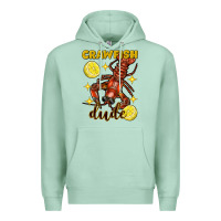 Seafoam Mardi Gras Crawfish dude Premium Hoodie - FaDigitalArtStudio