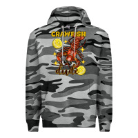 Slate Camo Mardi Gras Crawfish dude Premium Hoodie - FaDigitalArtStudio