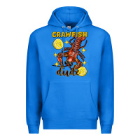 True Royal Mardi Gras Crawfish dude Premium Hoodie - FaDigitalArtStudio